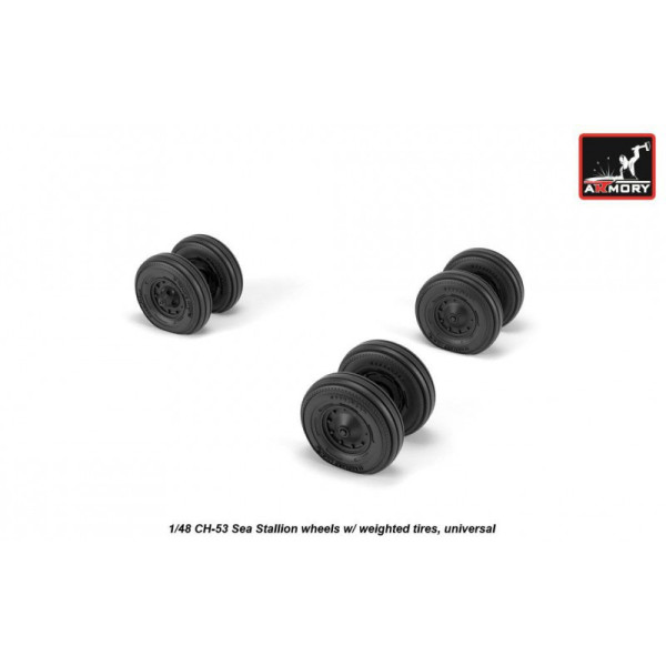CH-53 Sea Stallion wheels w/ weighted tires 1/48 Armory Models  AR AW48315