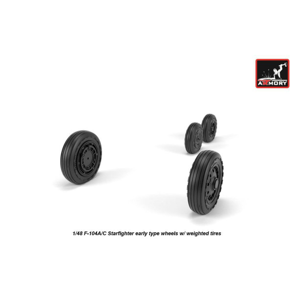 F-104A/C Starfighter early wheels, w/ optional nose wheels, weighted 1/48 Armory Models AR AW48317 F-104A/C Starfighter early wheels, w/ optional nose wheels, weighted 1/48 Armory Models AR AW48317