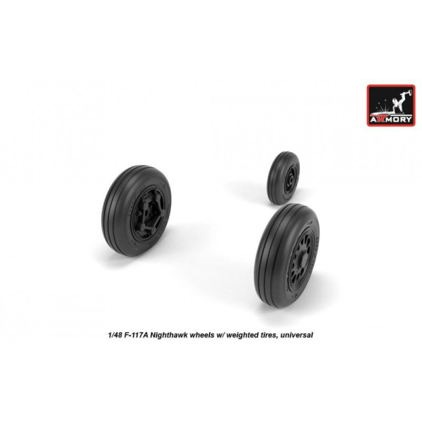 F-117A wheels w/ weighted tires 1/48 Armory Models  AR AW48322