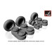 DH.98 "Mosquito" wheels, "checkerboard" tire pattern, weighted 1/48 Armory Models  AR AW48402