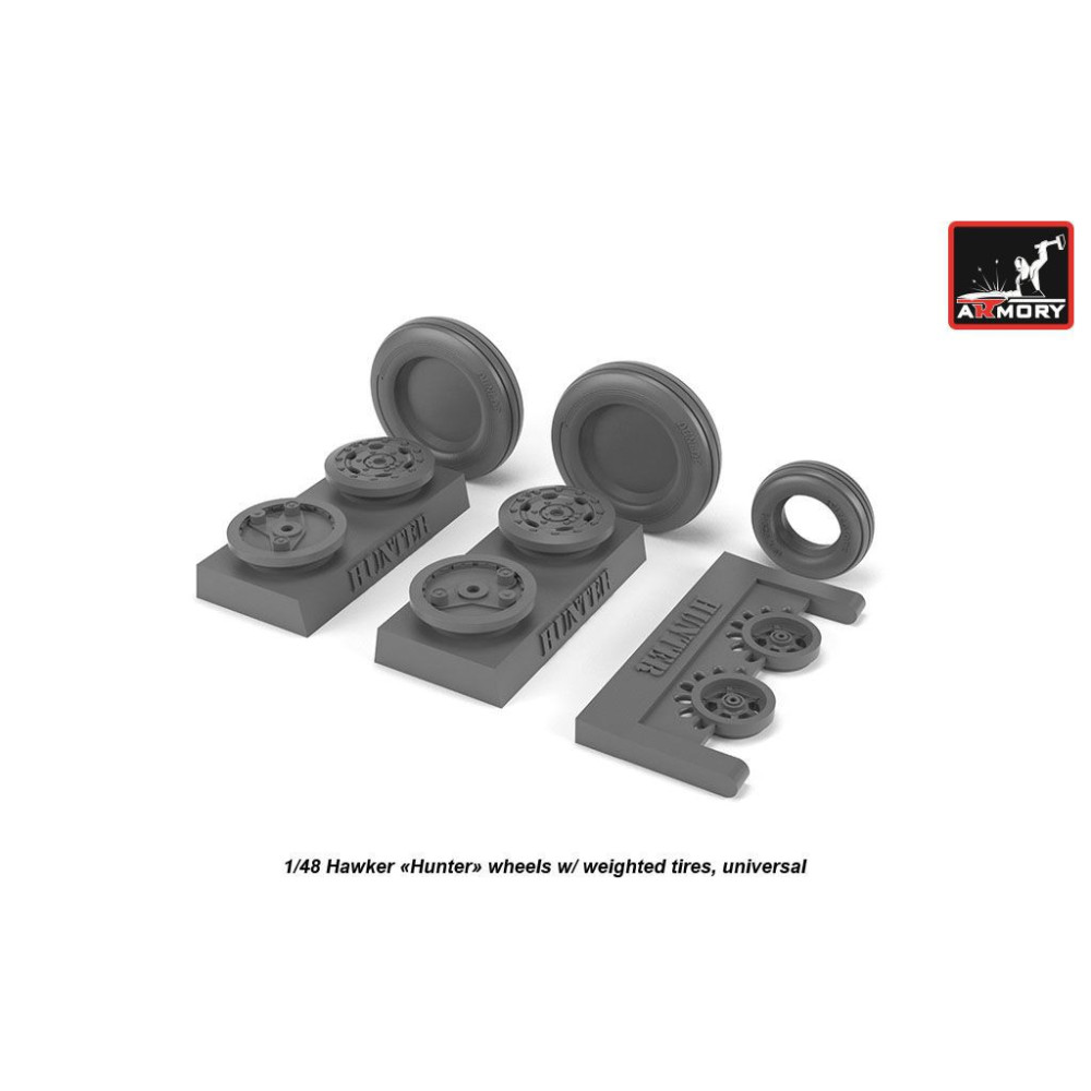  Hawker "Hunter" weighted wheels 1/48 Armory Models  AR AW48406