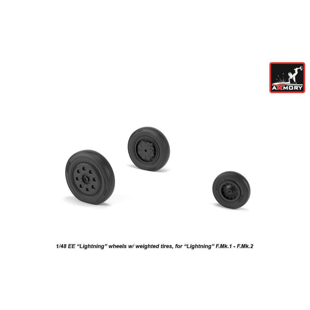 EE "Lightning-II" wheels w/ weighted tires, early  1/48 Armory Models  AR AW48407