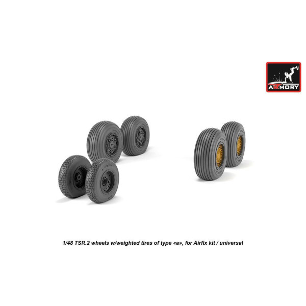  BAC TSR.2 wheels w/ weighted tires, type "a" 1/48 Armory Models  AR AW48412