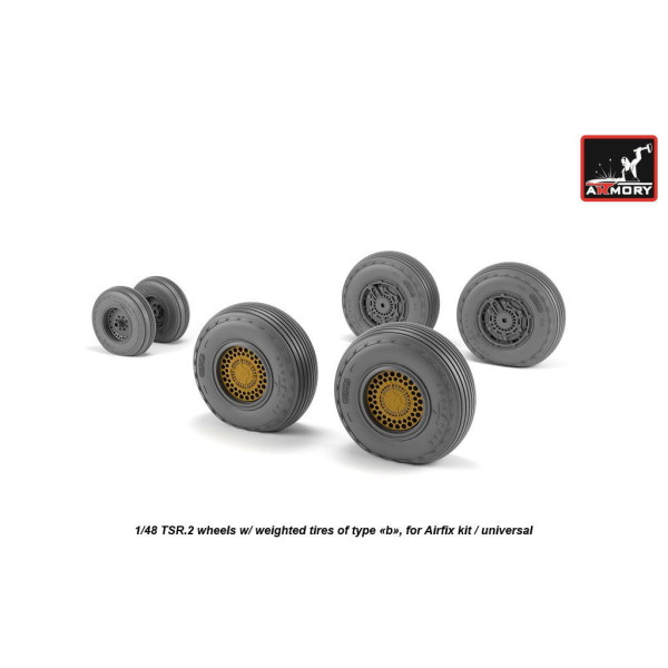  BAC TSR.2 wheels w/ weighted tires, type "b" 1/48 Armory Models  AR AW48413