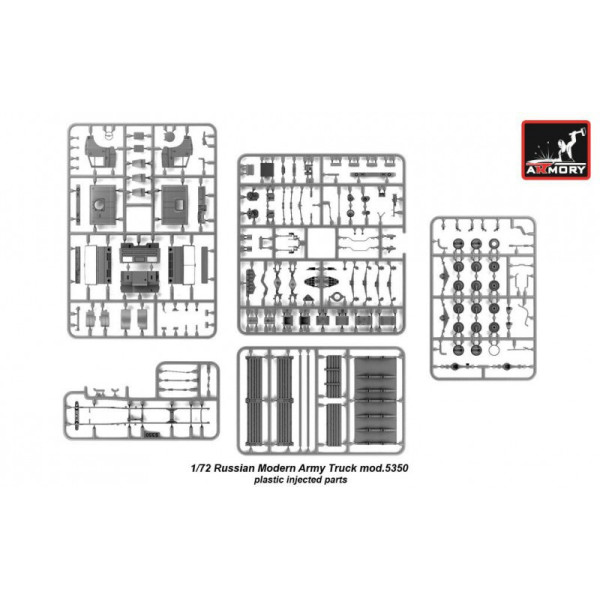 Російська військова вантажівка 6x6 Камаз 5350 1/72 Armory models AR72407-R