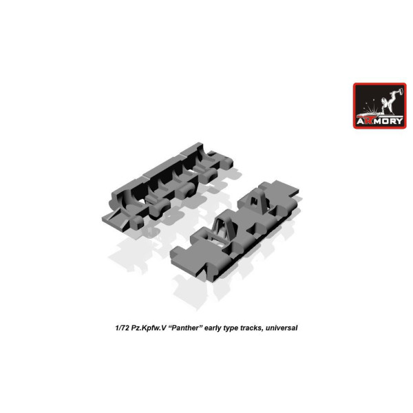 Траки для Pz.Kpfw.V "Panther" раннього типу 1/72 Armory Models AR AC7259a