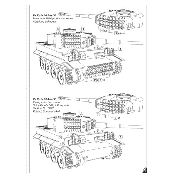  Pz.Kpfw.VIE "Tiger" Kgs 63/520/130 transport tracks 1/72 Armory Models AR AC7260e