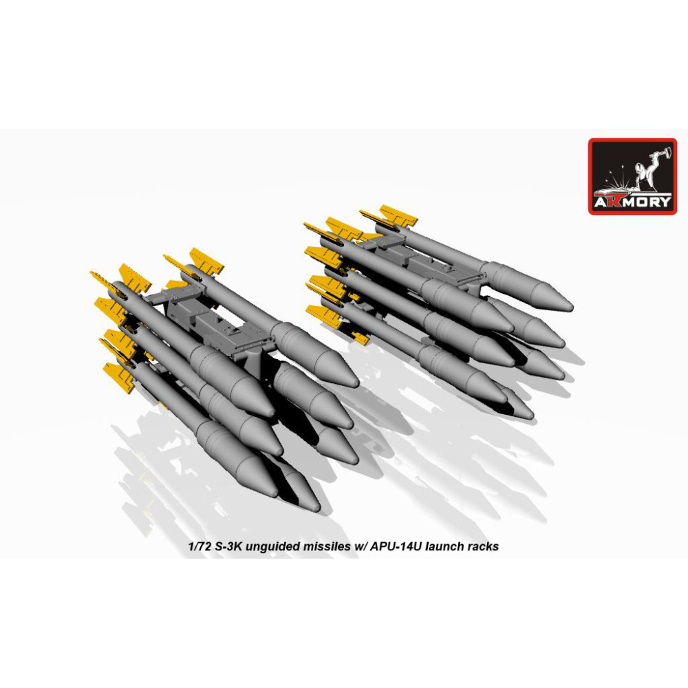S-3K unguided missiles w/ APU-14U rack 1/72 Armory Models AR ACA7273