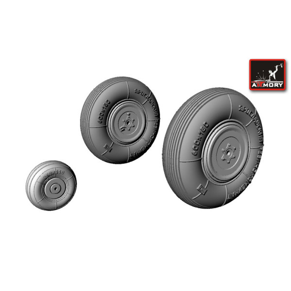 Yakovlev Yak-3 wheels 1/72 Armory Models AR AW72004