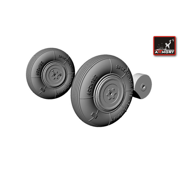 Yakovlev Yak-15 wheels 1/72 Armory Models AR AW72005