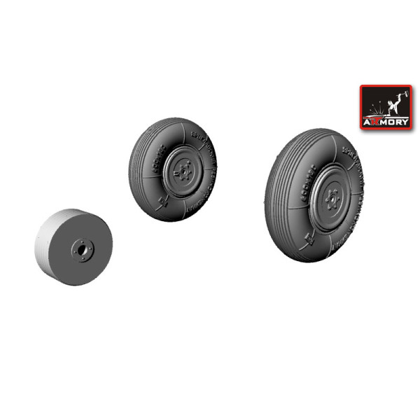 Yakovlev Yak-15 wheels 1/72 Armory Models AR AW72005