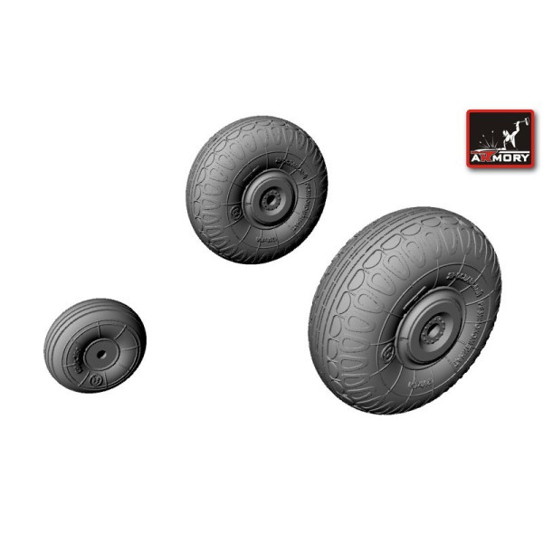 Набір смоляних коліс для літака  Li-2  1/72 Armory Models AR AW72011