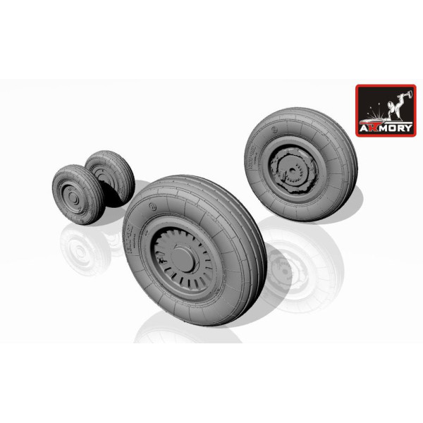 Набір смоляних коліс для літака МіГ-25 Foxbat 1/72 Armory Models AR AW72021