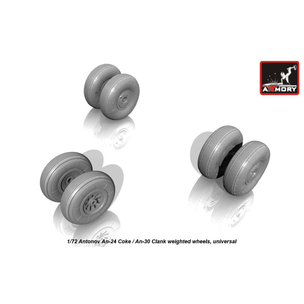Antonov An-24/An-30 wheels 1/72 Armory Models AR AW72028