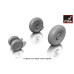  Iljushin IL-28 Beagle wheels, weighted 1/72 Armory Models AR AW72040