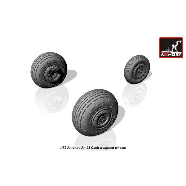  Antonov An-28 Cash wheels w/ weighted tires 1/72 Armory Models AR AW72044