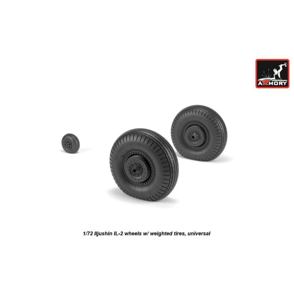  Iljushin IL-2 Bark (early) wheels w/ weighted tires  1/72 Armory Models AR AW72055