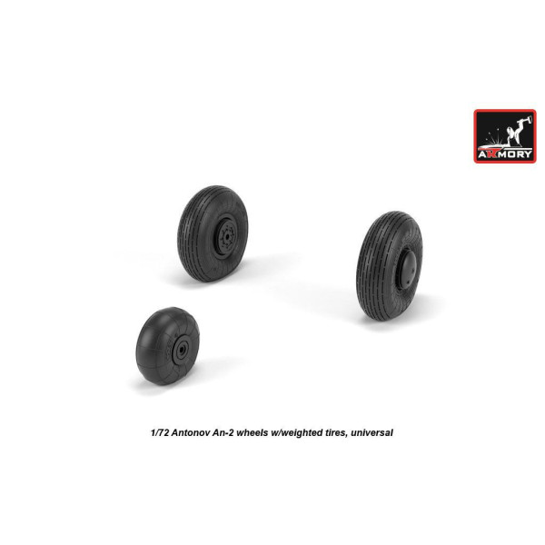 Antonov An-2/An-3 Colt wheels w/ weighted tires  1/72 Armory Models AR AW72057