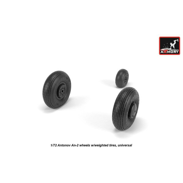 Antonov An-2/An-3 Colt wheels w/ weighted tires  1/72 Armory Models AR AW72057