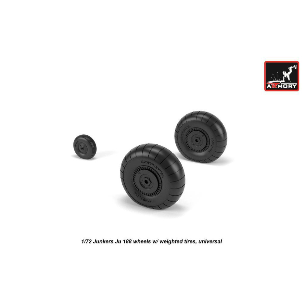  Junkers Ju 188  wheels w/ weighted tires  1/72 Armory Models AR AW72203