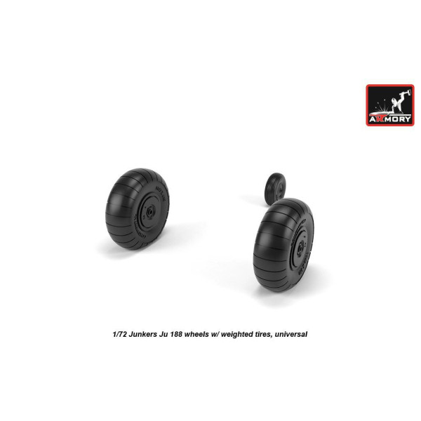  Junkers Ju 188  wheels w/ weighted tires  1/72 Armory Models AR AW72203