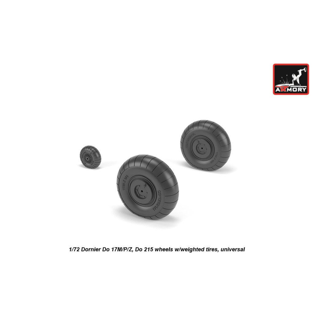 Dornier Do 17M/P/Z, Do 215 wheels w/weighted tires  1/72 Armory Models AR AW72205