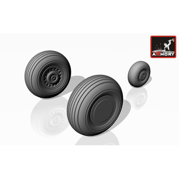  Douglas A-20G Boston wheels, late 1/72 Armory Models AR AW72303