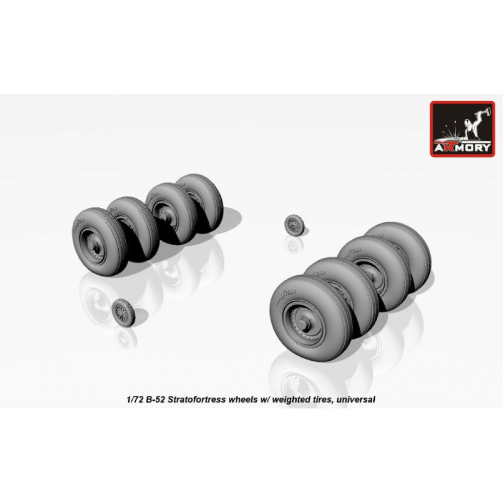 B-52 Stratofortress wheels, weighted 1/72 Armory Models AR AW72316