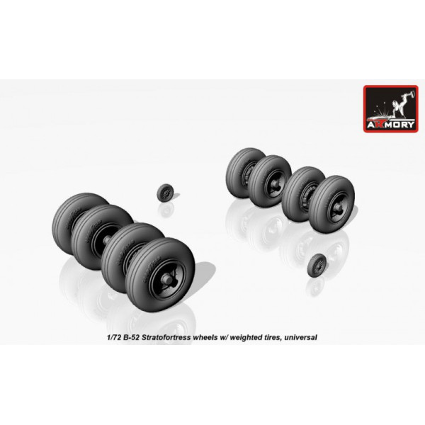 B-52 Stratofortress wheels, weighted 1/72 Armory Models AR AW72316