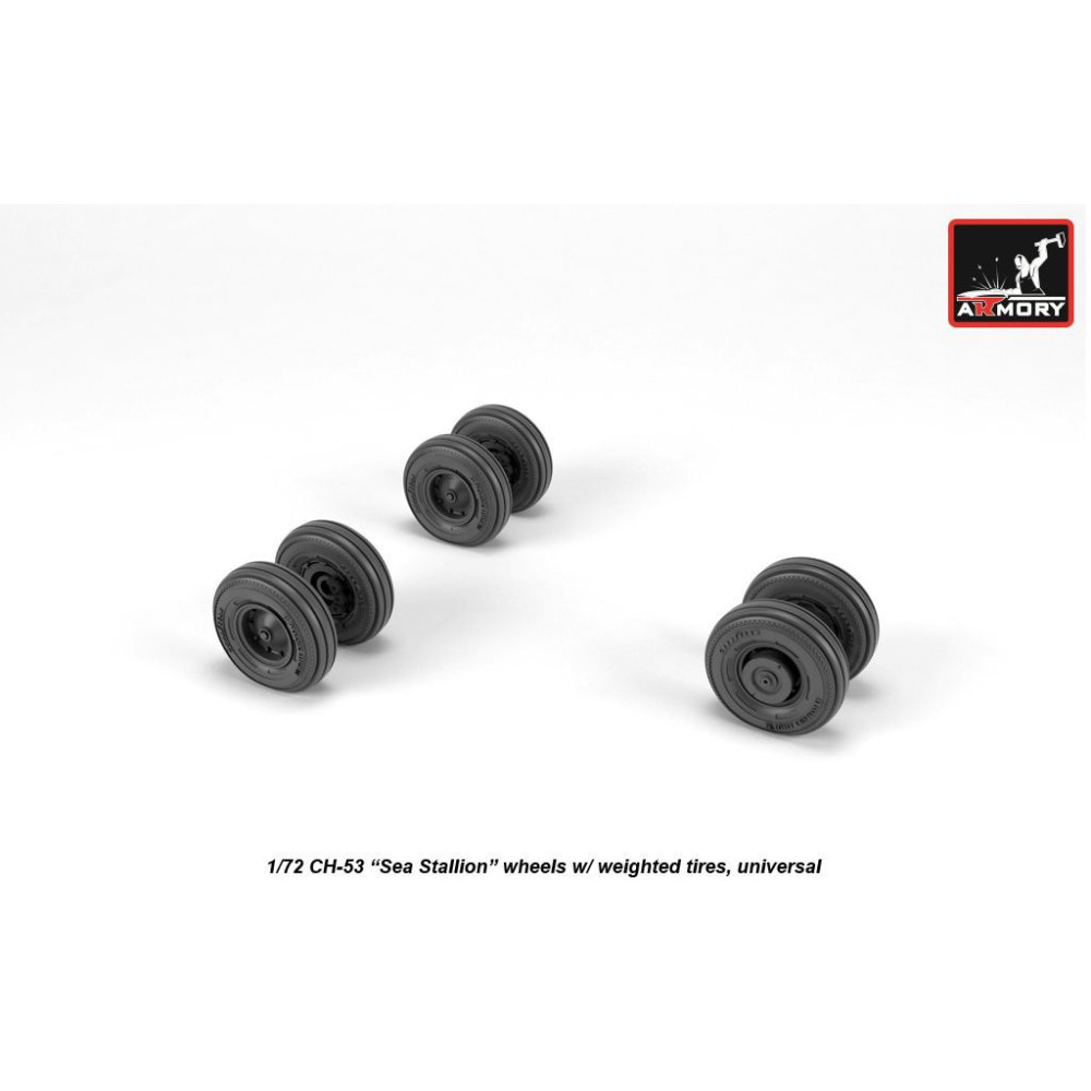 CH-53 Sea Stallion wheels w/ weighted tires 1/72 Armory Models AR AW72318
