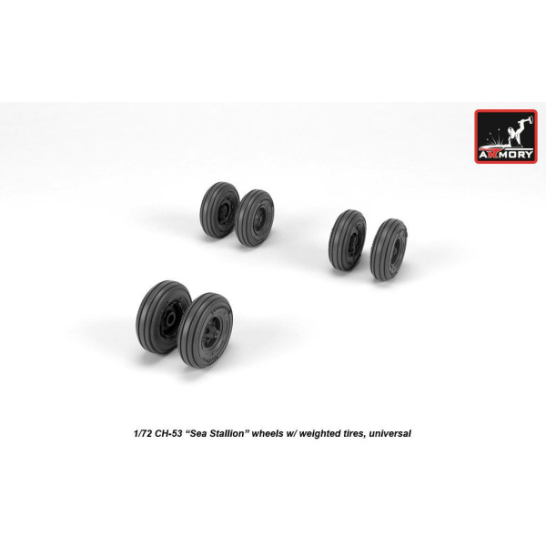 CH-53 Sea Stallion wheels w/ weighted tires 1/72 Armory Models AR AW72318