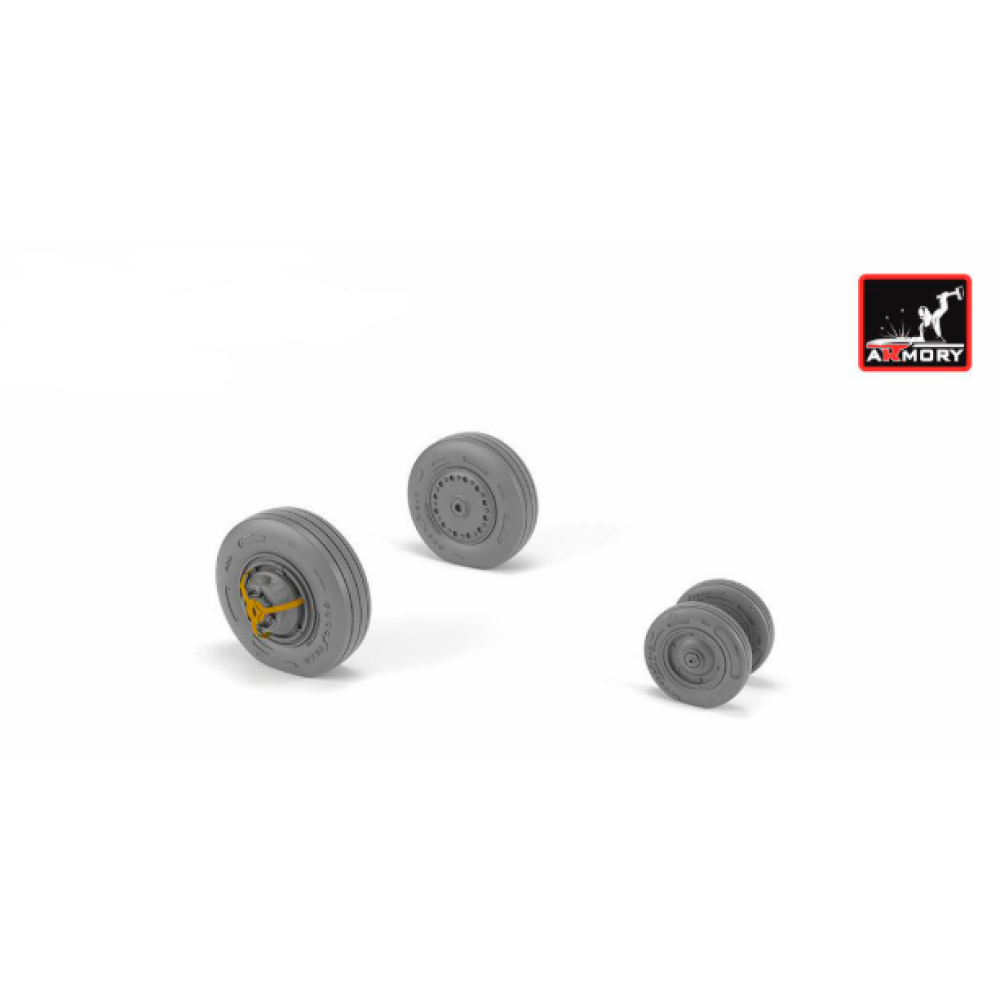 F-100D Super Sabre wheels w/ weighted tires 1/72 Armory Models AR AW72319