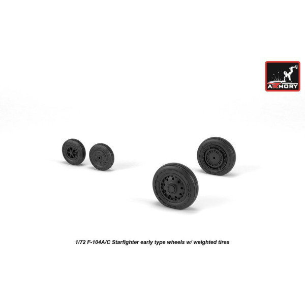 F-104A/C Starfighter early wheels, w/ optional nose wheels, weighted 1/72 Armory Models AR AW72320 F-104A/C Starfighter early wheels, w/ optional nose wheels, weighted 1/72 Armory Models AR AW72320