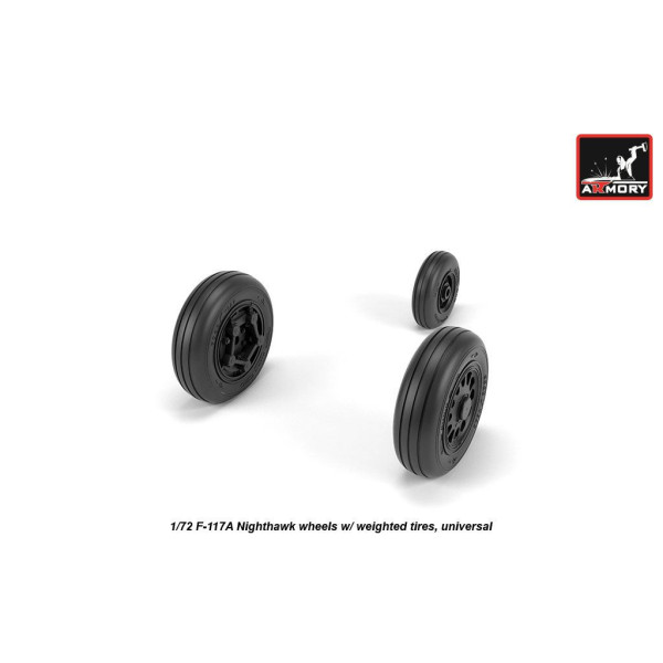 F-117A wheels w/ weighted tires 1/72 Armory Models AR AW72325