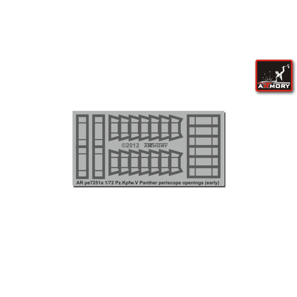  Pz.Kpfw.V A Panther periscope openings (early) 1/72 Armory Models AR pe7251a