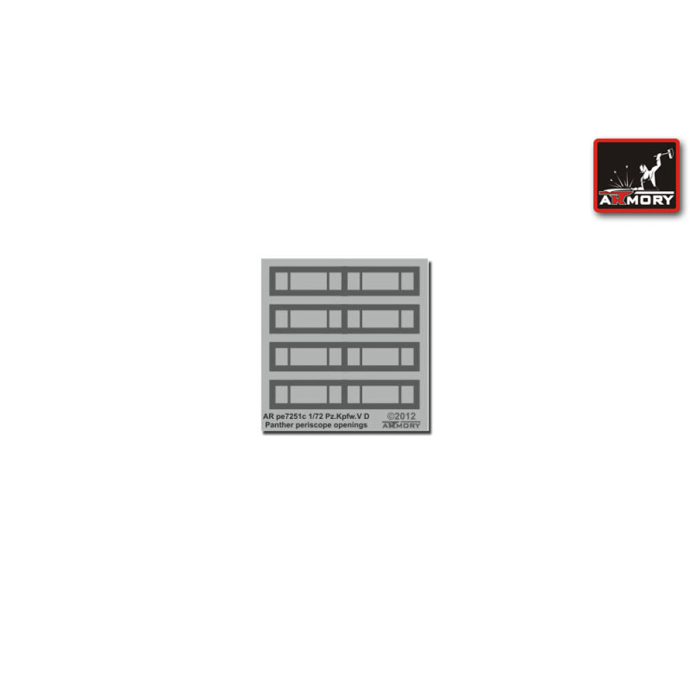  Pz.Kpfw.V D Panther periscope openings 1/72 Armory Models AR pe7251c