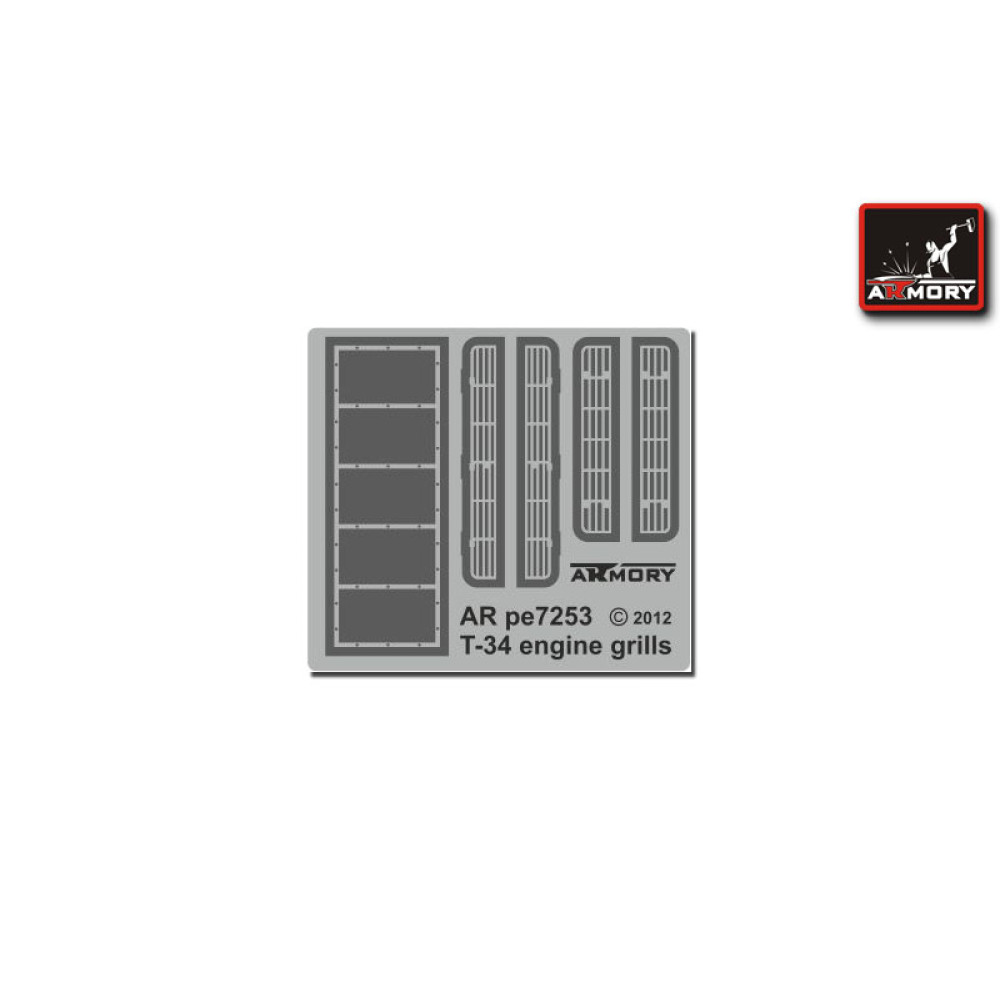  T-34 engine compartment grills 1/72 Armory Models AR pe7253