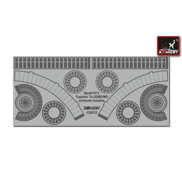 Tupolev Tu-22M2/M3 exhaust nozzles  1/72 Armory Models AR peA7211