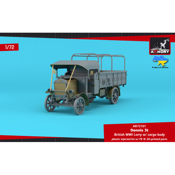 Dennis 3t Lorry, British WWI lorry w/ flatbed cargo body  1/72 Armory models AR72101