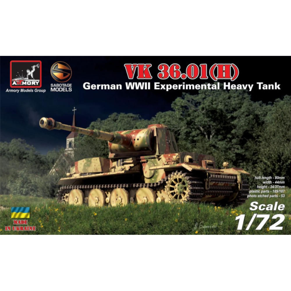 VK 36.01(H) German WWII Experimental Heavy Tank 1/72 Armory models AR72210