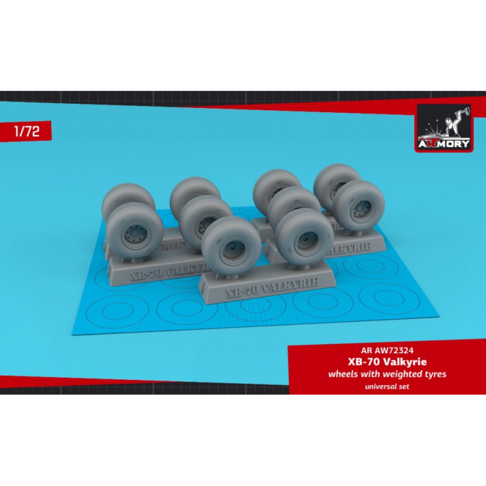 XB-70 Valkyrie wheels w/ weighted tyres 1/72 Armory Models AR AW72324