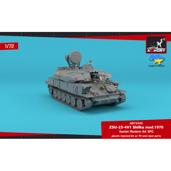 ZSU-23-4V1 Shilka mod.1970 Soviet Modern AA SPG 1/72 Armory models AR72443