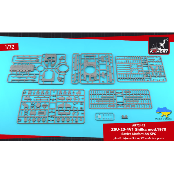 ZSU-23-4V1 Shilka mod.1970 Soviet Modern AA SPG 1/72 Armory models AR72443