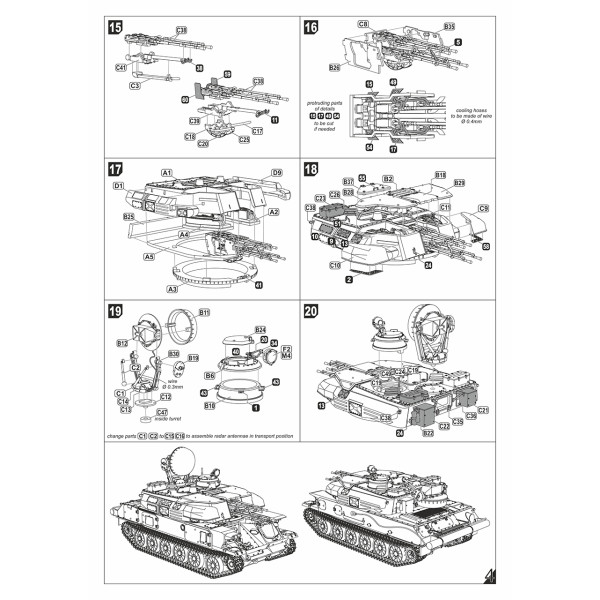 ZSU-23-4V1 Shilka mod.1970 Soviet Modern AA SPG 1/72 Armory models AR72443