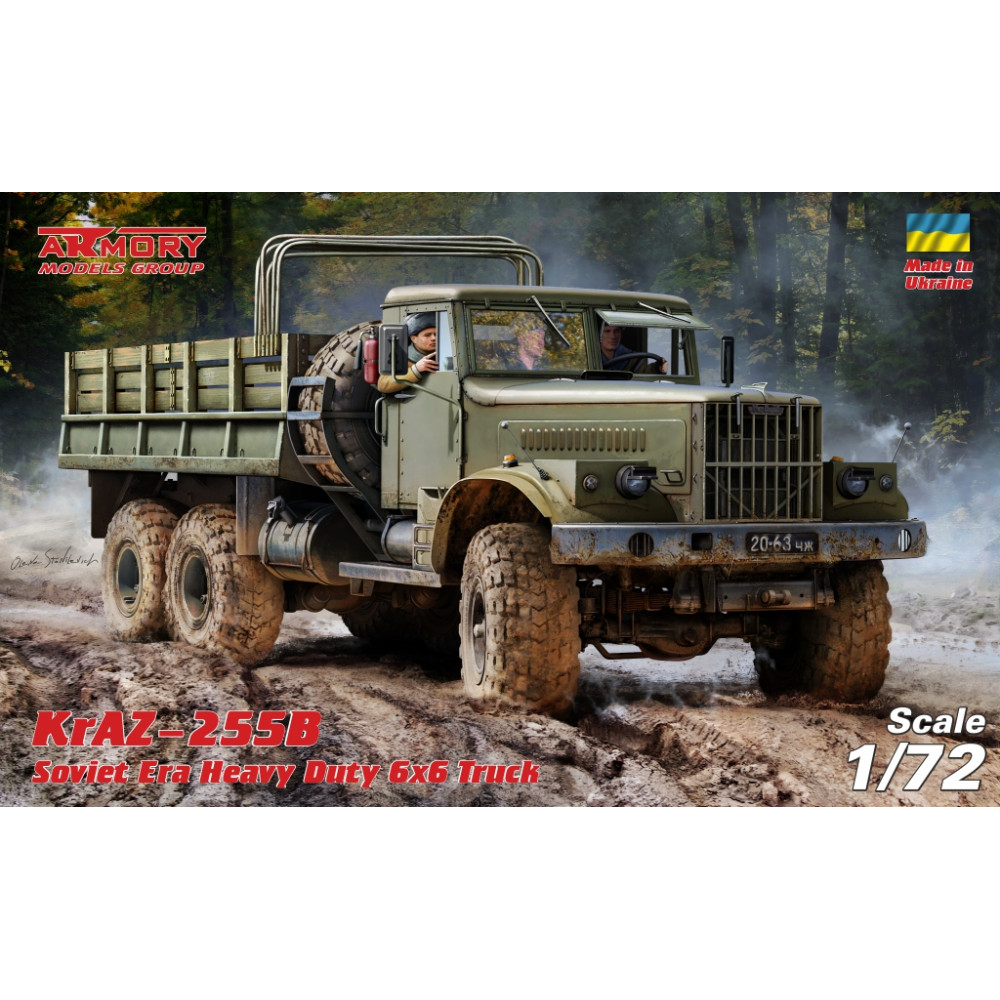 KrAZ-255B Soviet post-war 6x6 cargo truck  1/72 Armory models 72450