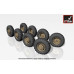  BTR-60 APC Soviet armored carrier wheels set  1/48 Armory Models AR AC4801