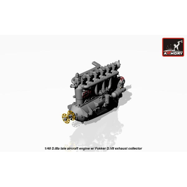 BMW D.IIIa aircraft engine 1/48 Armory Models AR ACA4817