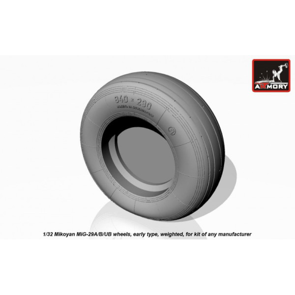  Mikoyan MiG-29A/B/UB Fulcrum wheels, early, weighted 1/32 Armory Models AR AW32006