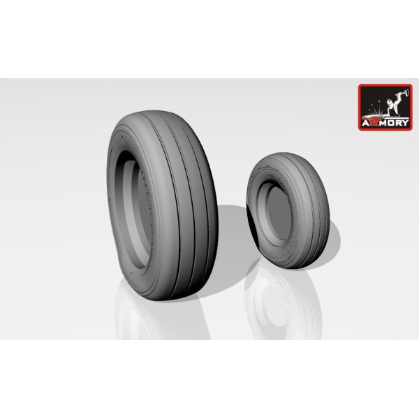 F-104G Starfighter wheels, w/ optional nose wheels, weighted 1/32 Armory Models AR AW32301