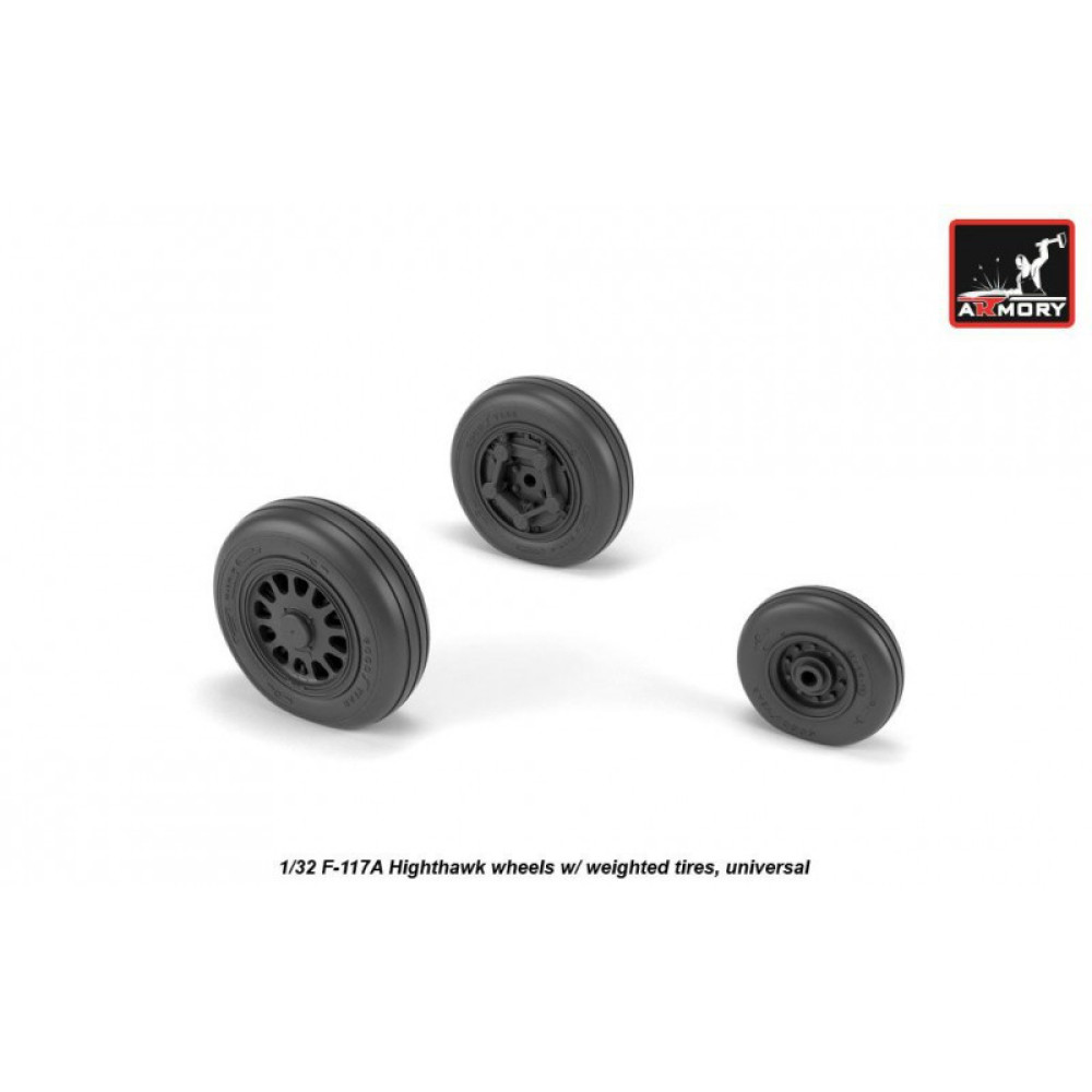 F-117A wheels w/ weighted tires 1/32 Armory Models AR AW32305
